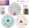 Embroidery Kit for Beginners Adults Cross Stitch Starter Kit Needle Point Supplies 33 Basic Stitches in 3 Set, DIY Craft Lover Starter Hand Stitch (Flower)